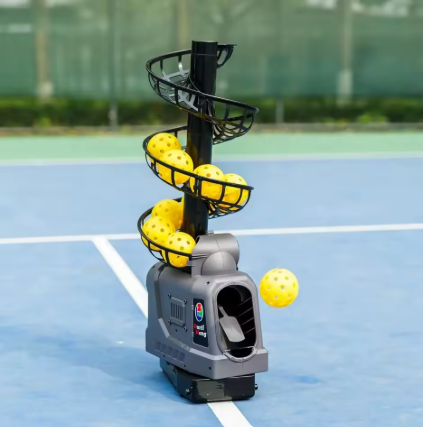 681PBH Pickleball Machine with Auto Swing, 3 Angles & 4 Speeds Adjustable, Portable Pickleball Launcher for Indoors